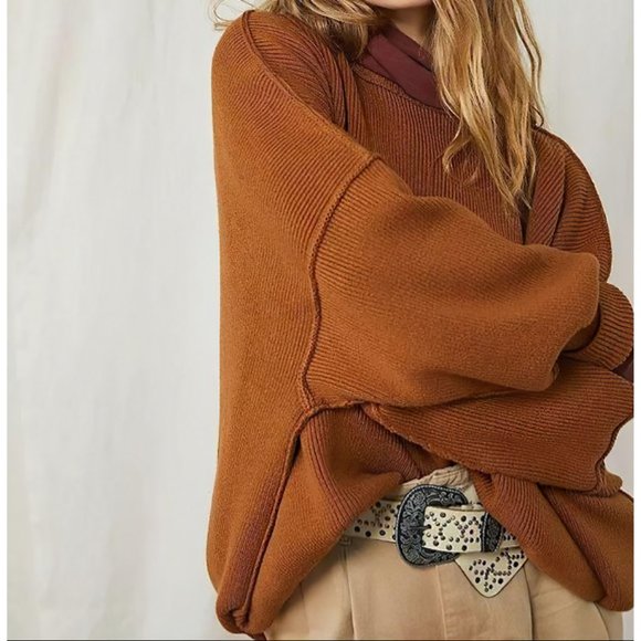 Free People Womens Easy Street Tunic Rust - Picture 2 of 10